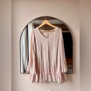 FREE PEOPLE | embroidered swing dress | size xs